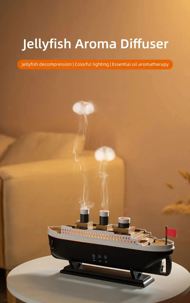 Air Humidifier Cruise Ship Model Aromatherapy Diffuser for Home Room Decorate Home