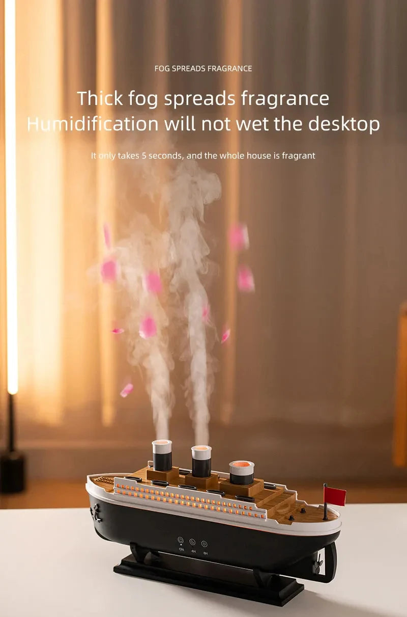 Air Humidifier Cruise Ship Model Aromatherapy Diffuser for Home Room Decorate Home
