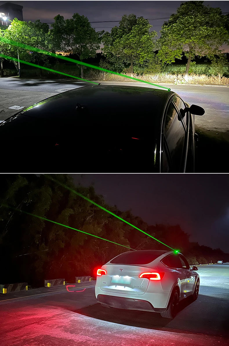 New 2PCS Car Anti-fatigue Warning Remote Pilot Light Anti-rear-end Collision Lamp