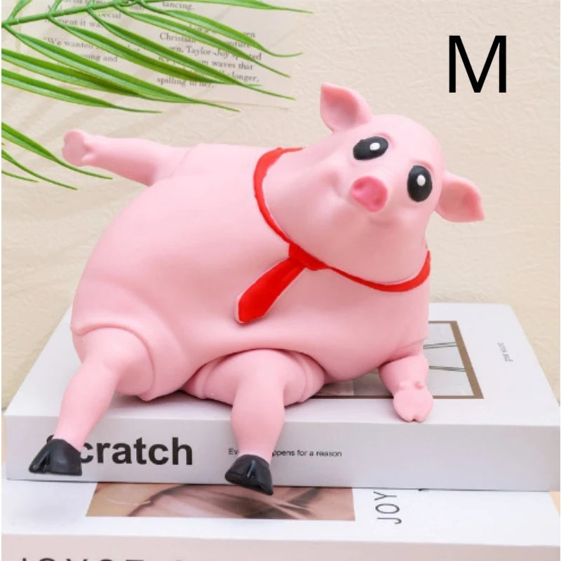 Pet Squeezing Pink Pig Stress Relief Toy Cute Squeezing Animal Little Pig Doll Stress Relief Toy toy artículos para mascotas