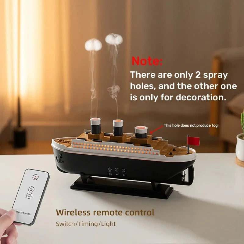Air Humidifier Cruise Ship Model Aromatherapy Diffuser for Home Room Decorate Home