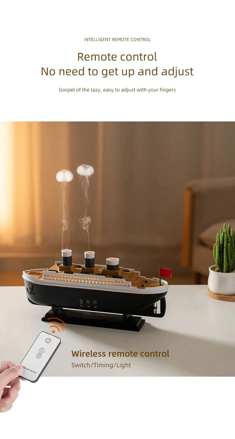 Air Humidifier Cruise Ship Model Aromatherapy Diffuser for Home Room Decorate Home