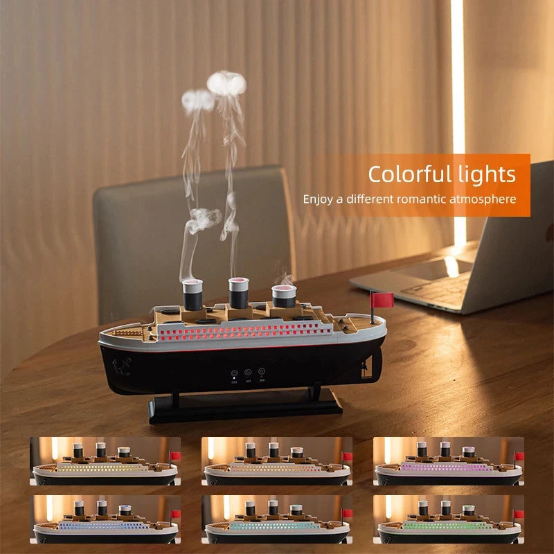 Air Humidifier Cruise Ship Model Aromatherapy Diffuser for Home Room Decorate Home