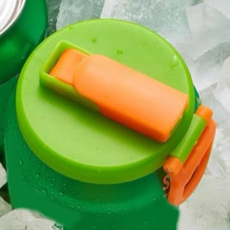Silicone Lid Cover With 2 Straws Reusable Soda Can Lid Portable Canned Beverages Juice Beer Straw Cap