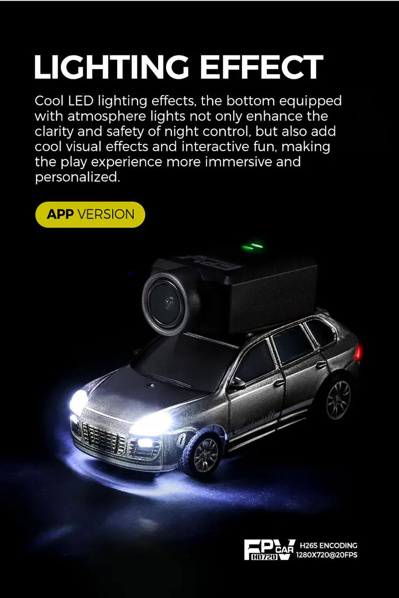 Mini RC Car 2.4G Remote Control with 720P FPV Camera & WiFi APP, 2025 New RC Racing Toy Gift for Boys Girls