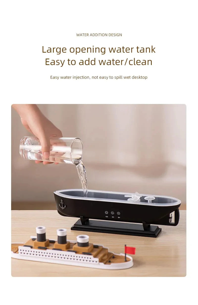 Air Humidifier Cruise Ship Model Aromatherapy Diffuser for Home Room Decorate Home