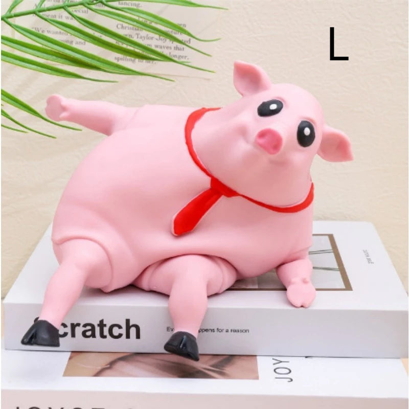 Pet Squeezing Pink Pig Stress Relief Toy Cute Squeezing Animal Little Pig Doll Stress Relief Toy toy artículos para mascotas