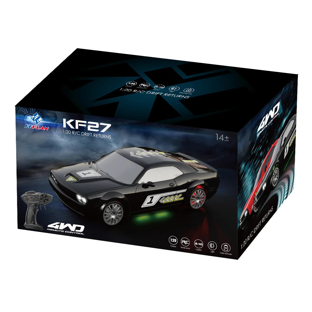 Drift Car with Lights Racing Remote Control Car 1/20 Four-wheel Drive High-speed Competition Toy