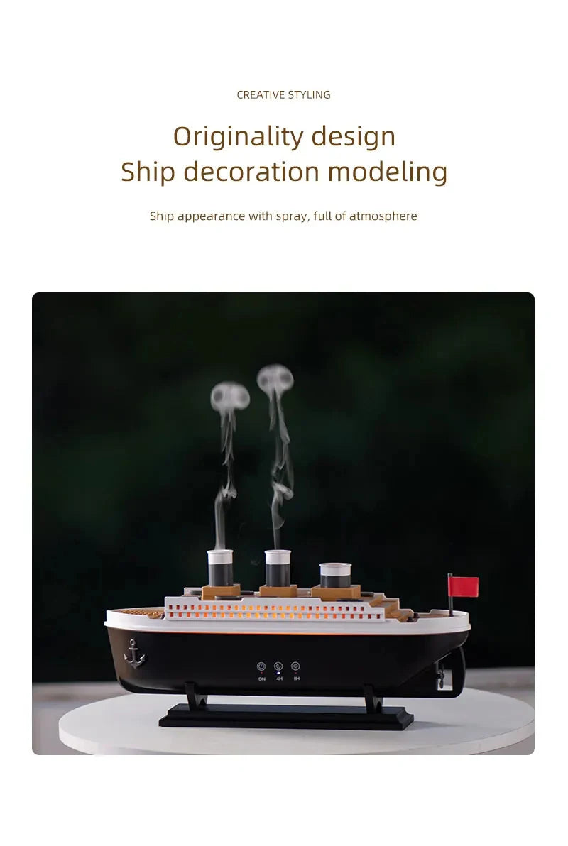 Air Humidifier Cruise Ship Model Aromatherapy Diffuser for Home Room Decorate Home