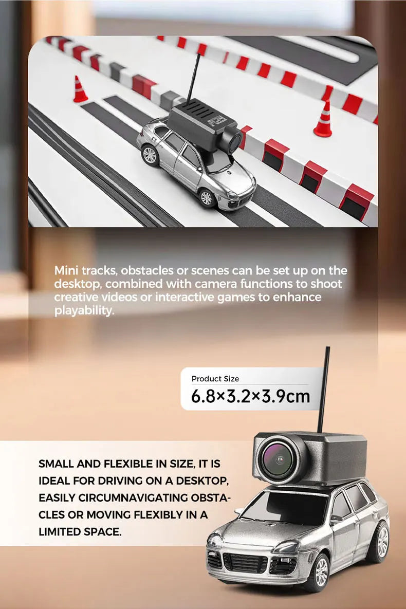 Mini RC Car 2.4G Remote Control with 720P FPV Camera & WiFi APP, 2025 New RC Racing Toy Gift for Boys Girls