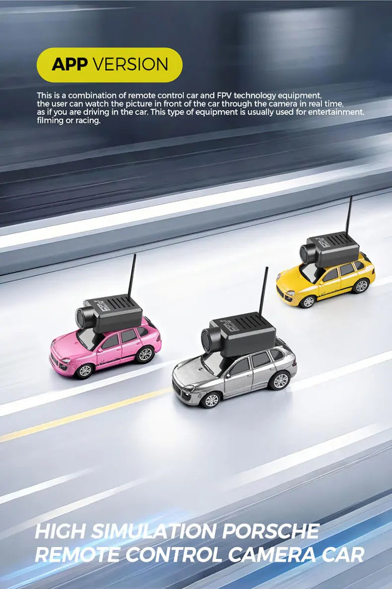 Mini RC Car 2.4G Remote Control with 720P FPV Camera & WiFi APP, 2025 New RC Racing Toy Gift for Boys Girls
