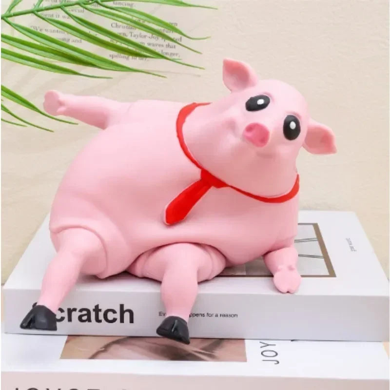 Pet Squeezing Pink Pig Stress Relief Toy Cute Squeezing Animal Little Pig Doll Stress Relief Toy toy artículos para mascotas